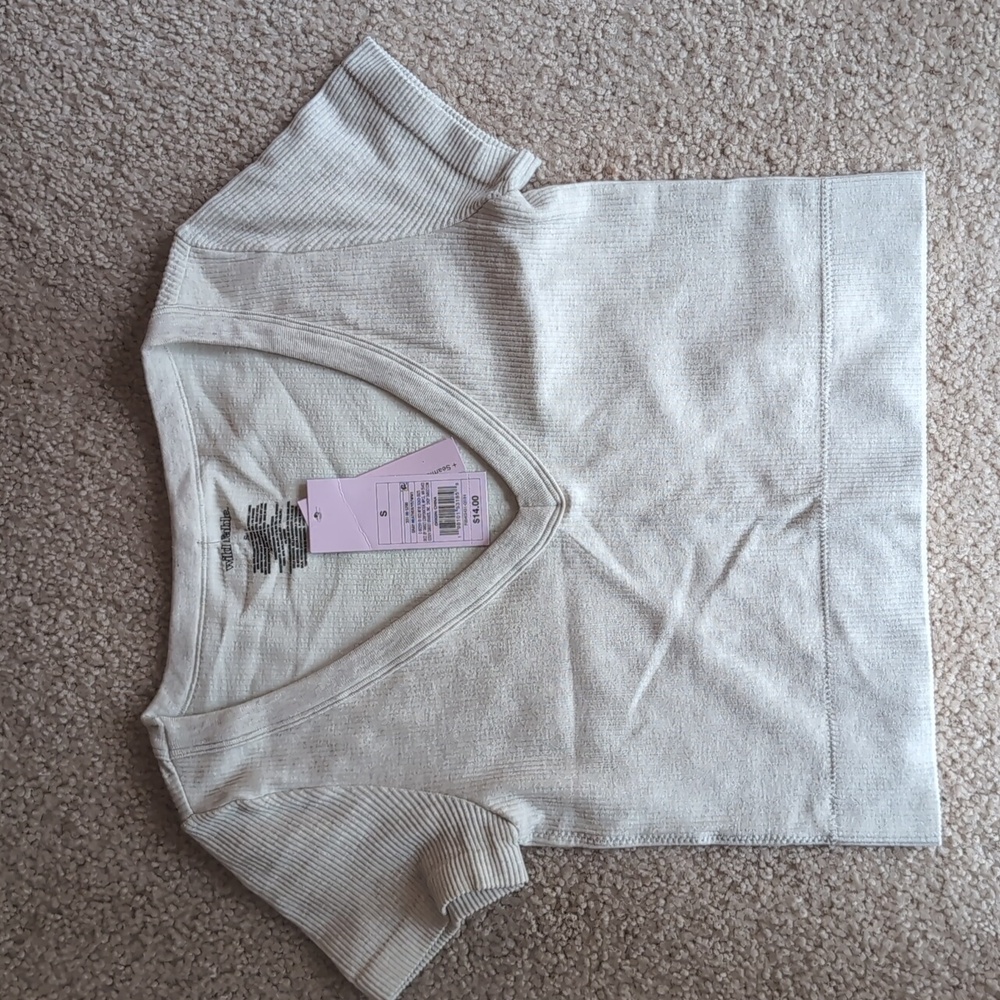 NWT Wild Fable Textured Cream Top.